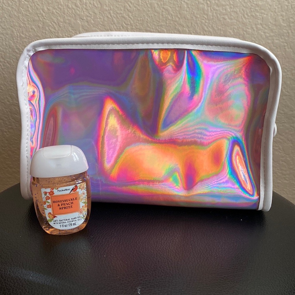 Bath and Body Works cosmetic case and hand sanitizer
